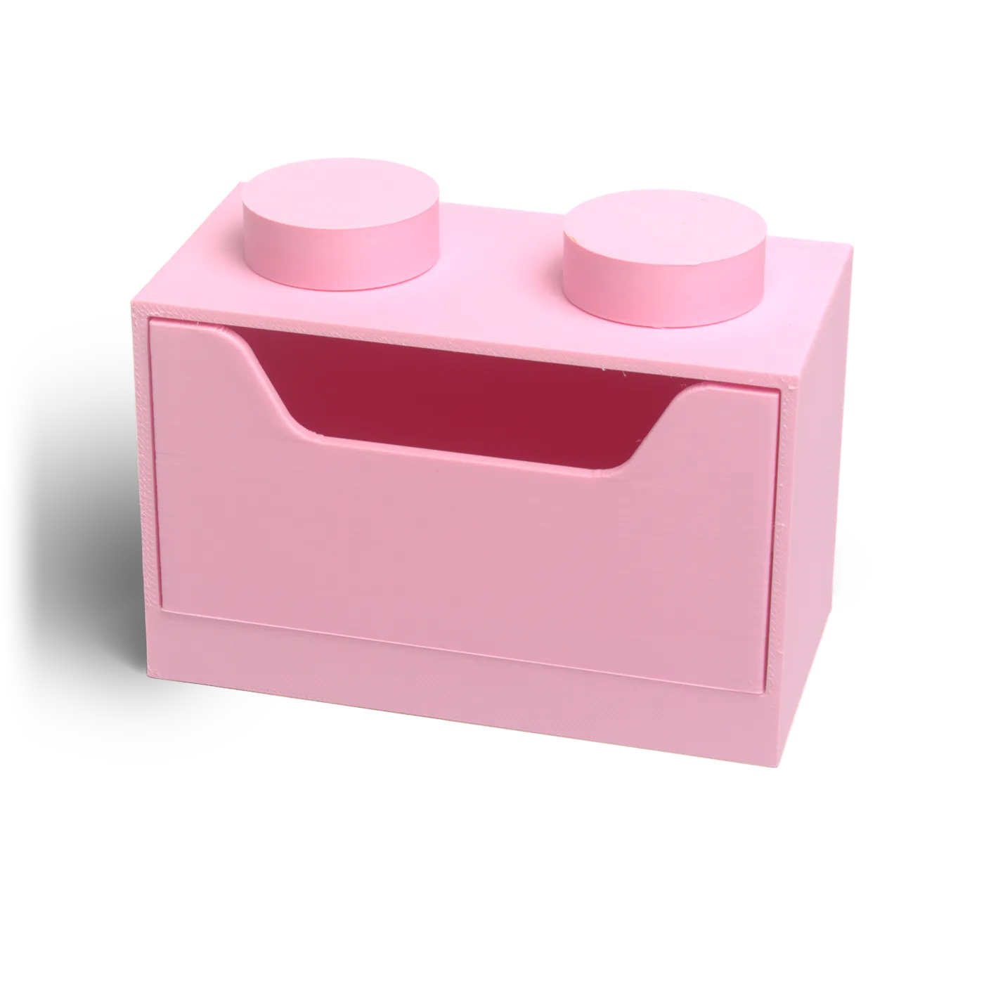 Cubo 2×1 em sakura, vista de três quartos.