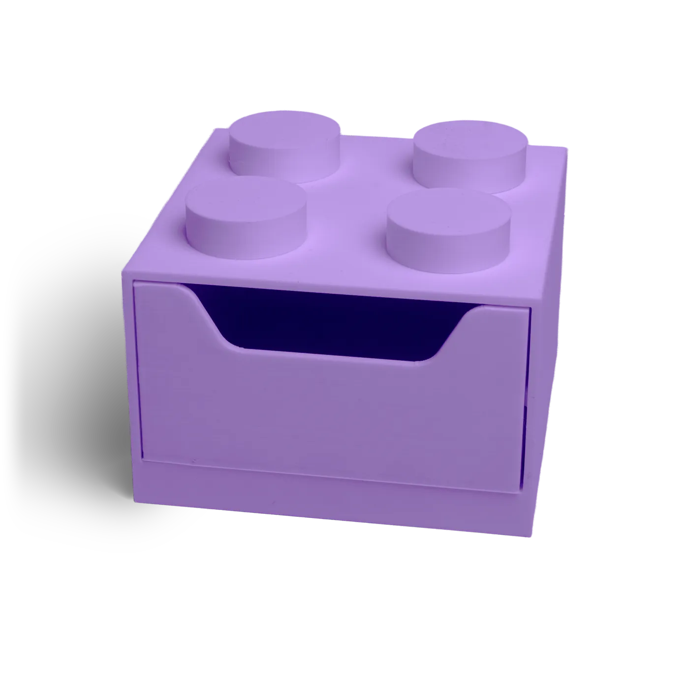 Cubo 2×2 em lavanda, vista de três quartos.